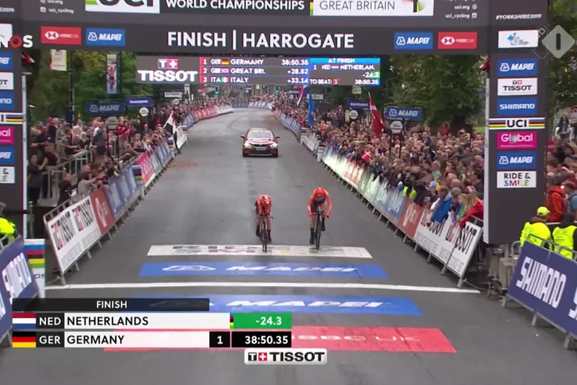 nederland wint mixed team relay op wk wielrennen