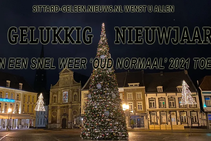 nieuwjaarswens 2021 kerstboom op markt sittard 13 november 2020