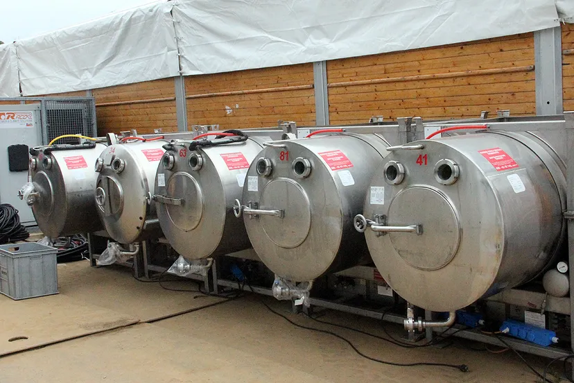 oktoberfeest een deel van de biertanks