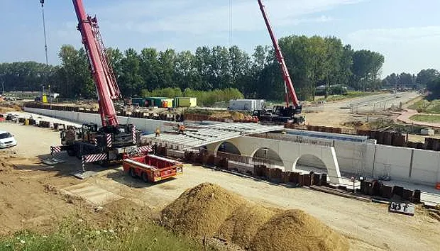 ongelijkvloerse kruising n276 dr nolenslaan september 2016 foto provincie limburg