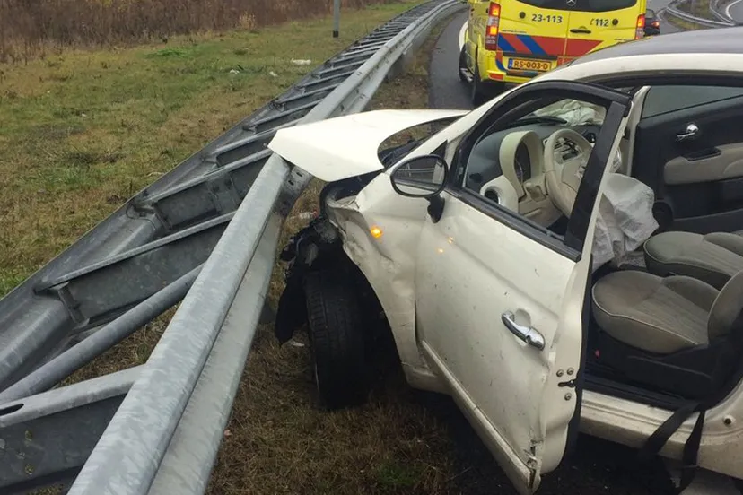 ongeval kerensheide vangrail