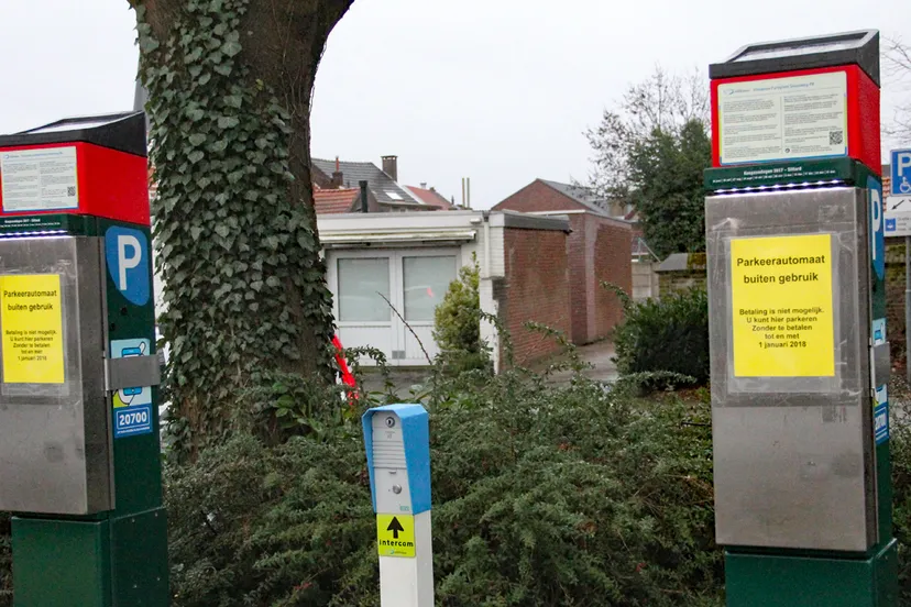parkeerautomaten afgedekt tegen vandalisme