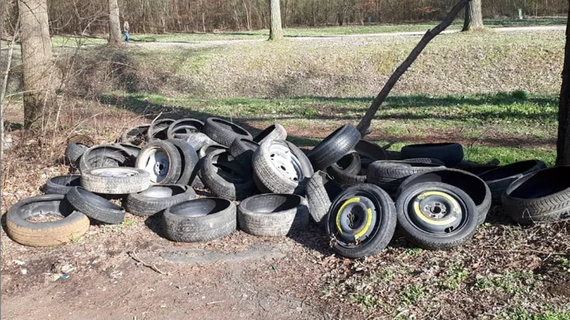 partij geumpte autobanden