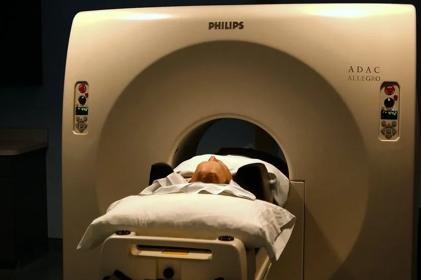 patient in scanner