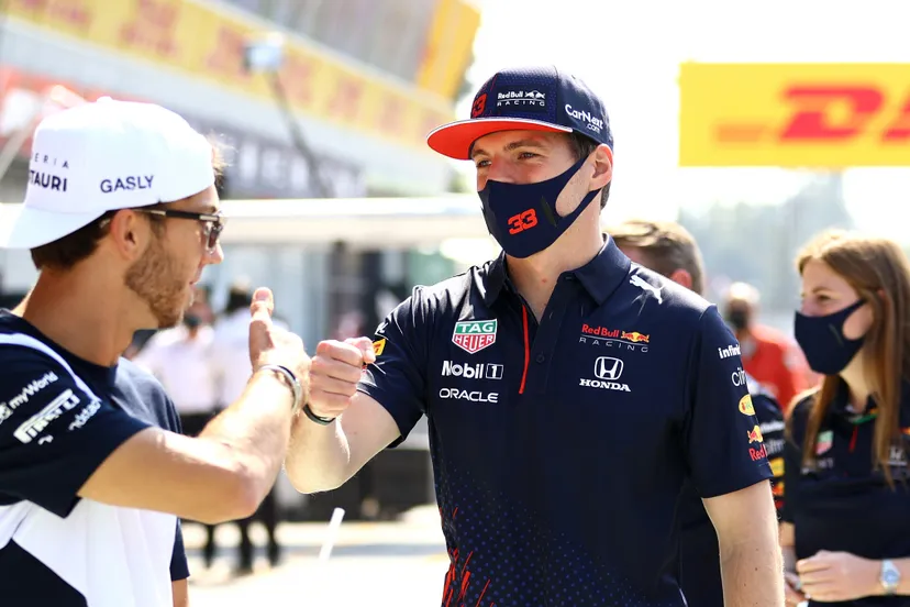 pierre gasly en max verstappen