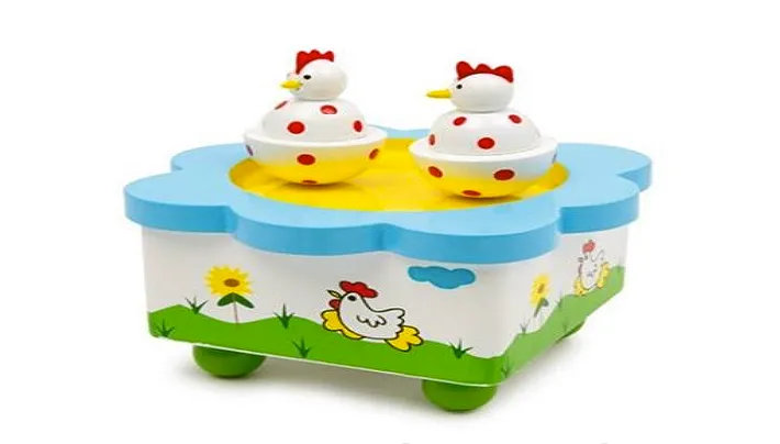 playwood muziekdoos dansende kip