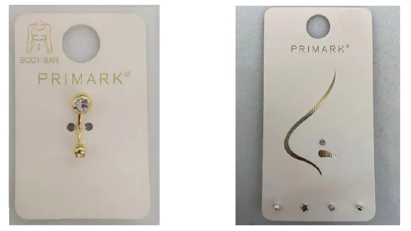 primark te veel nikkel body bar nose piercing