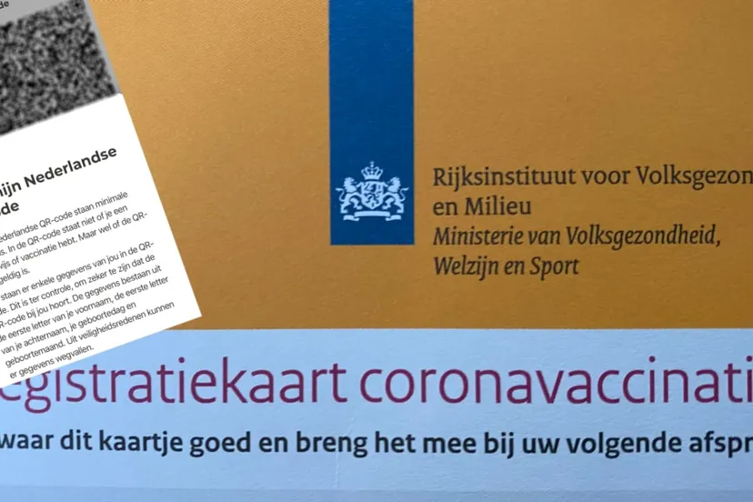 qr code coronacheck vaccinatiekaart