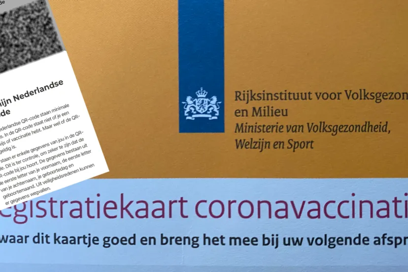 qr code coronacheck vaccinatiekaart