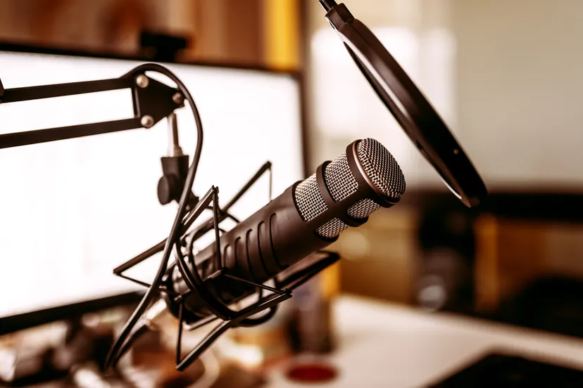 radio studio muziek opname concept