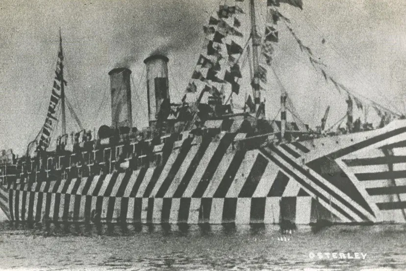 razzle dazzle camouflage van schip wwi
