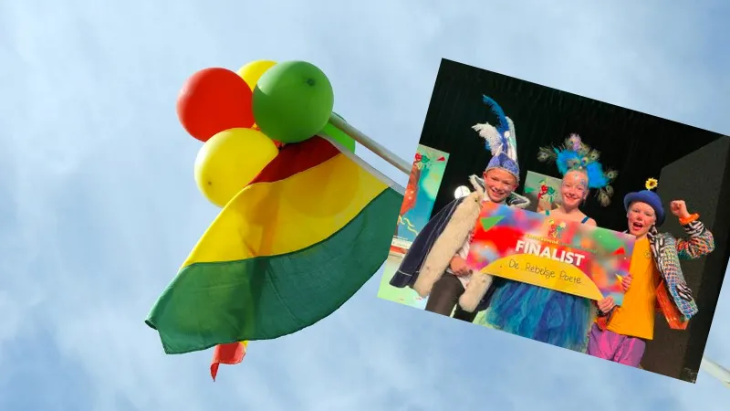 rebelsje poete oet gelaen finalist kvl 2023 carnavalsdriekleur rood geel groen vlag 1