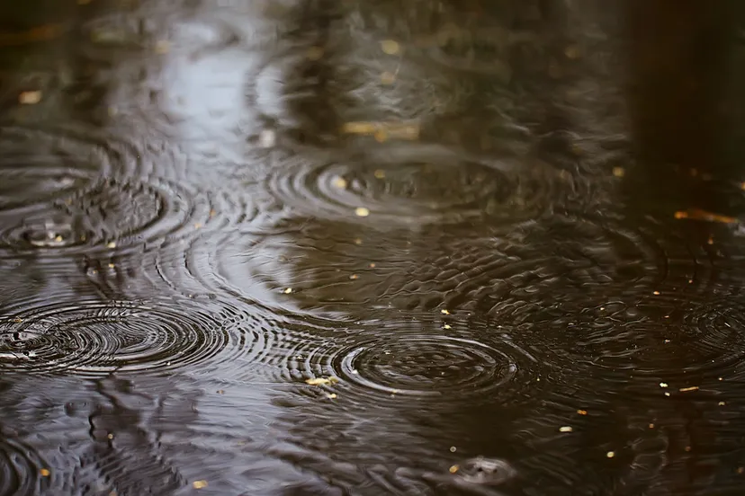 regen plas cirkels aqua abstracte achtergrond textuur herfst water