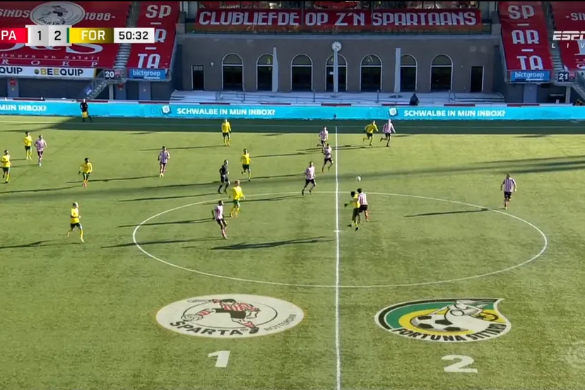 screenshot wedstrijd sparta fortuna sittard