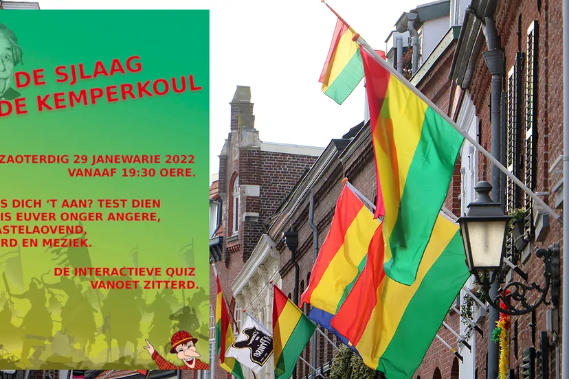 sjlaag in de kemperkoul 2022 carnavalsvlaggen in de begijnenhofstraat