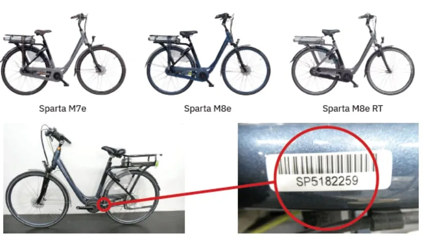 spartafietsen probleem met frame