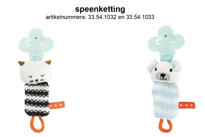 speenketting hema veiligheidswaarschuwing