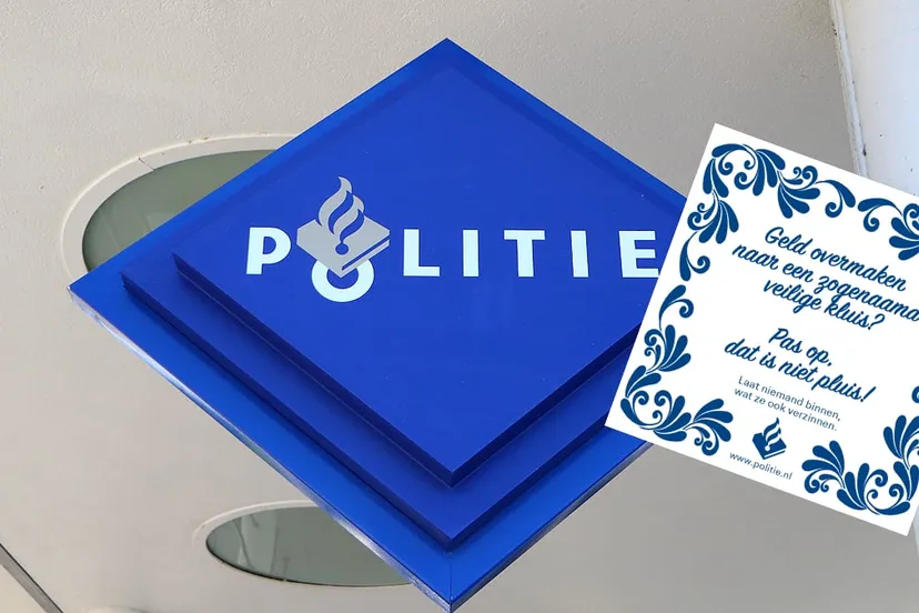 stickeractie tegen oplichting uithangbord politie sittard