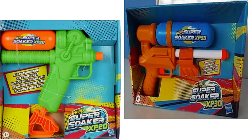super soaker waarschuwing lood in etiket