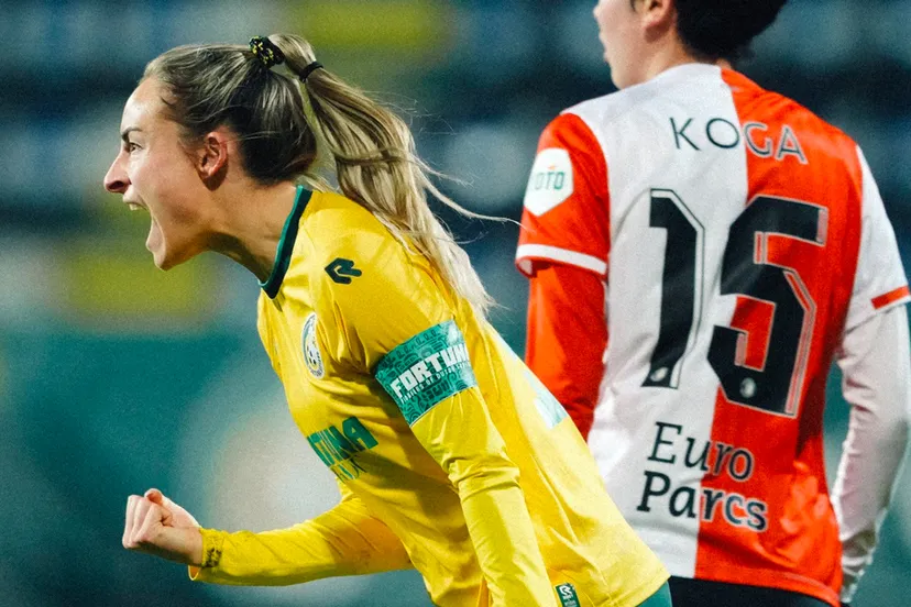 tessa wullaert viert een doelpunt