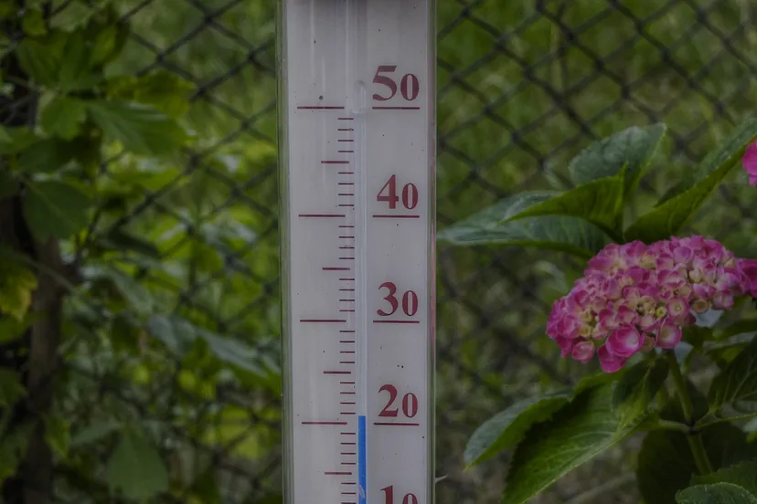 thermometer in de avond