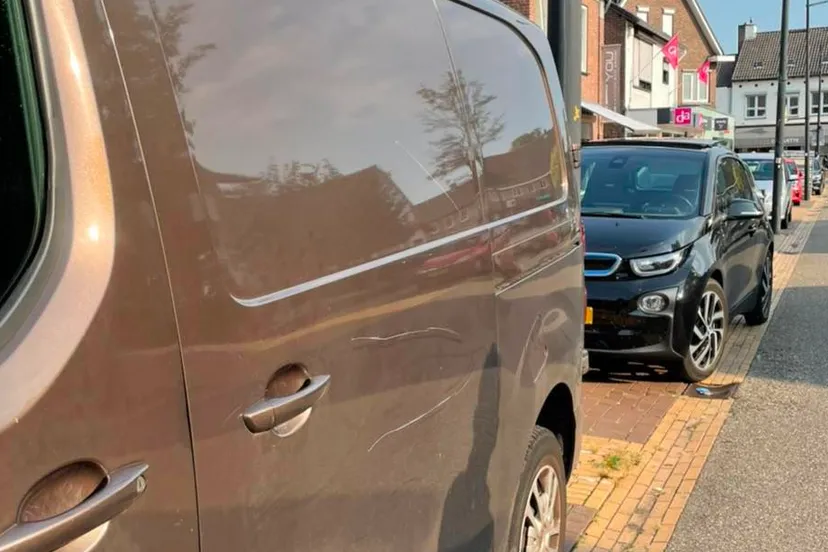 vandalisme bestelbus iris bloemen born