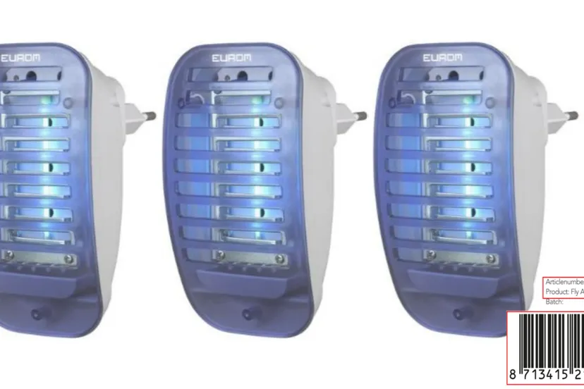 veiligheidswaarschuwing eurom insectendoder fly away plug in uv4