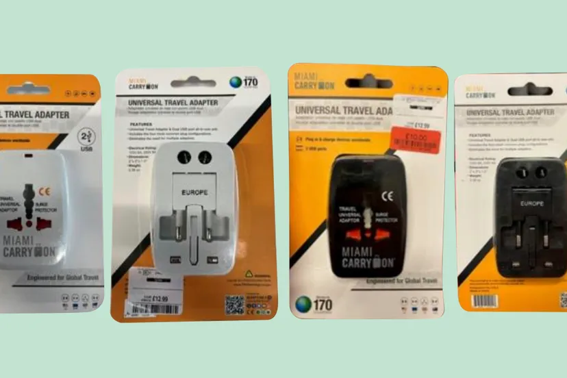 veiligheidswaarschuwing universal traveladapter