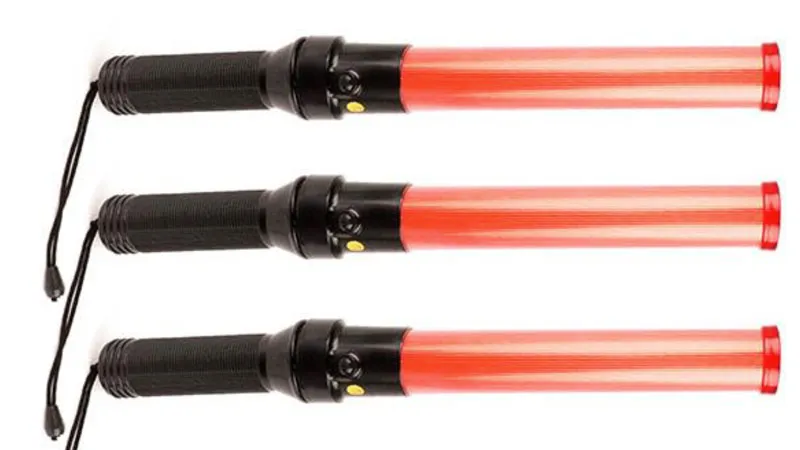 verkeersstok politie rood licht