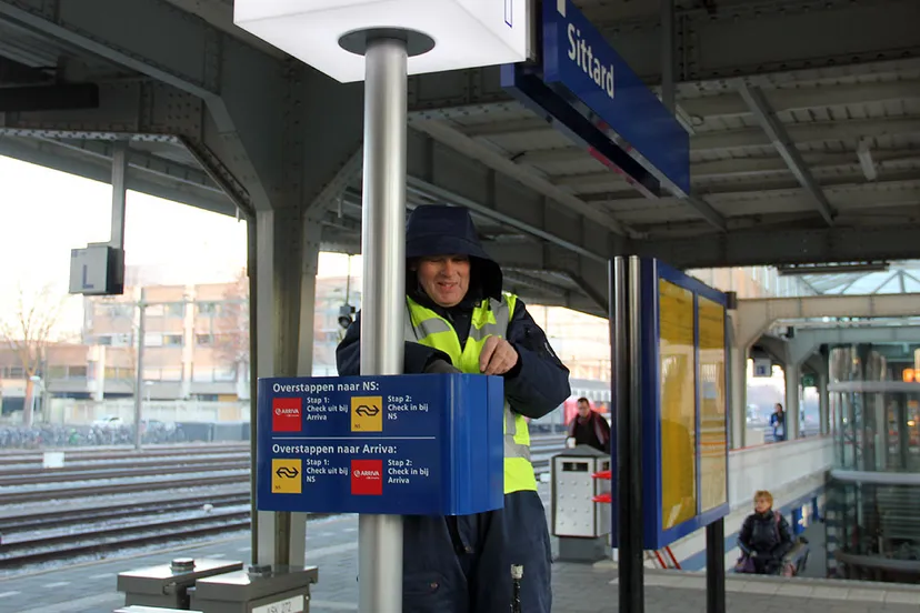voorbereidingen komst arriva op station sittard 1
