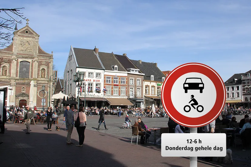 voorjaar 2015 markt sittard 3 gesloten voor gemotoriseerd verkeer