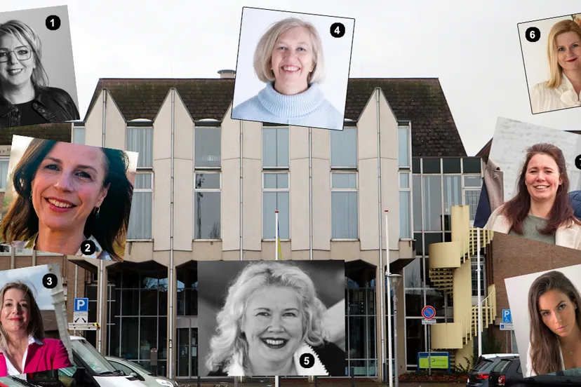 vrouwelijke lijsttrekkers markt geleen voor gemeentehuis