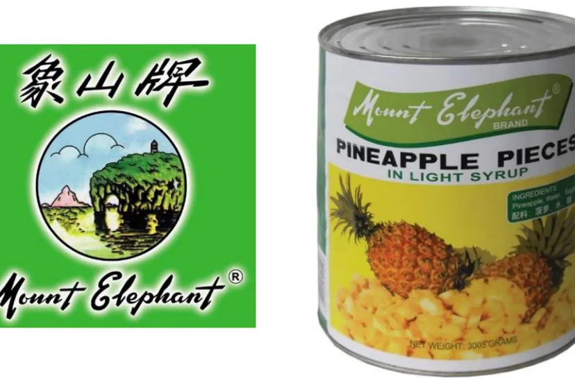 waarschuwing metaaldraad in ananasblokjes