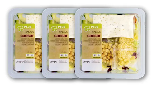 waarschuwing plus cesar salade