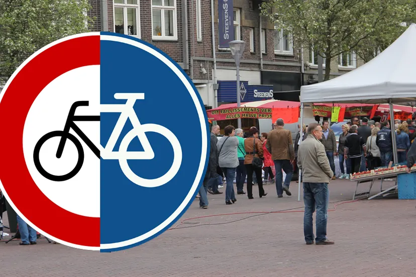 wel of niet fietsen in centrum van geleen