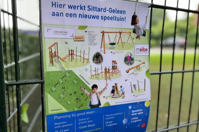 werkzaamheden speeltuin jubileumplein geleen