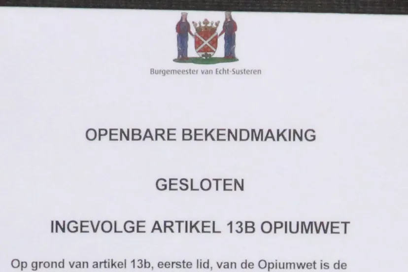 woningsluiting wegens overtreding opiumwet