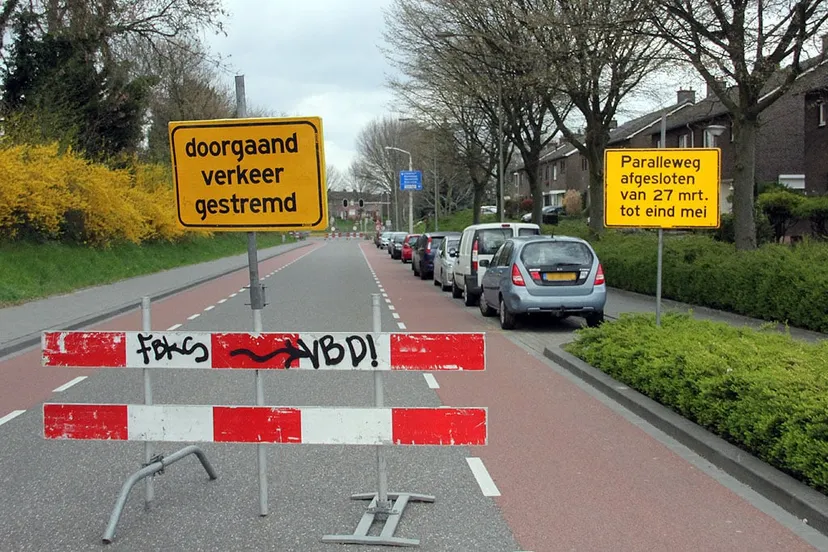 zit sittard op slot parallelweg afgesloten