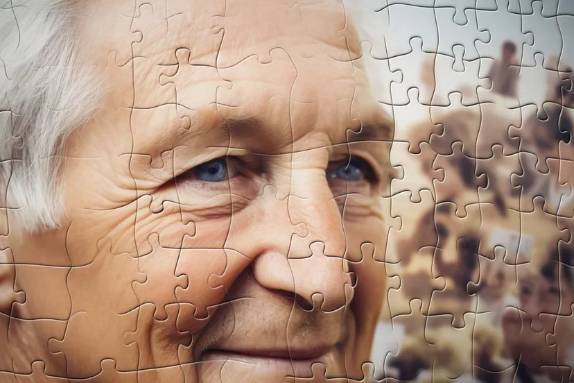 dementie gezicht puzzle