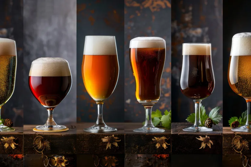 series images different types beer