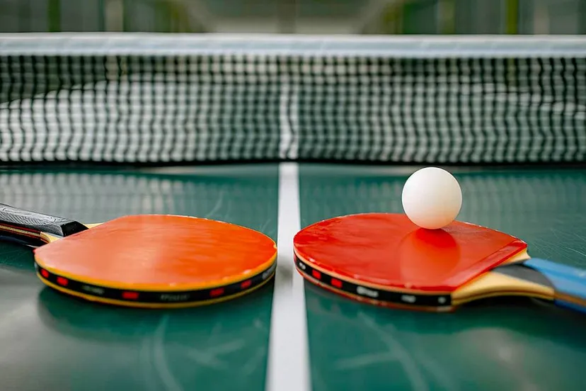 tafeltennistafel met batjes