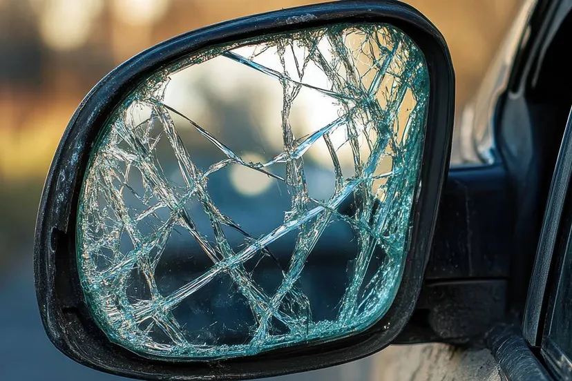 kapotte buitenspiegel auto