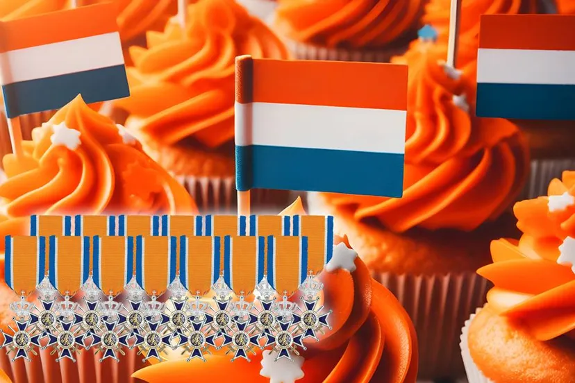 lintjes en oranje opgespoten cupcakes koningsdag