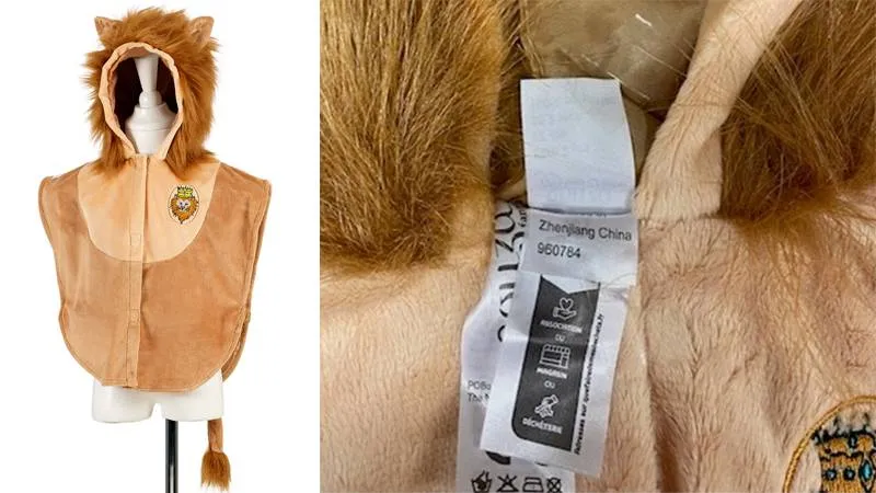 veiligheidswaarschuwing brandgevaarlijke babycape