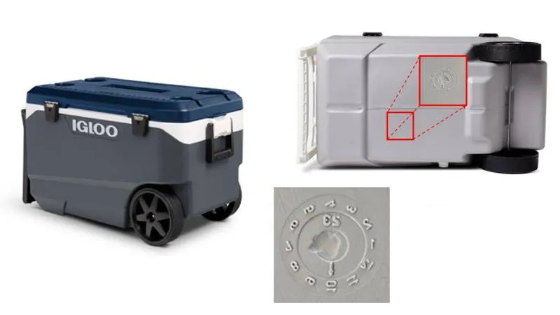 veiligheidswaarschuwing igloo koelbox