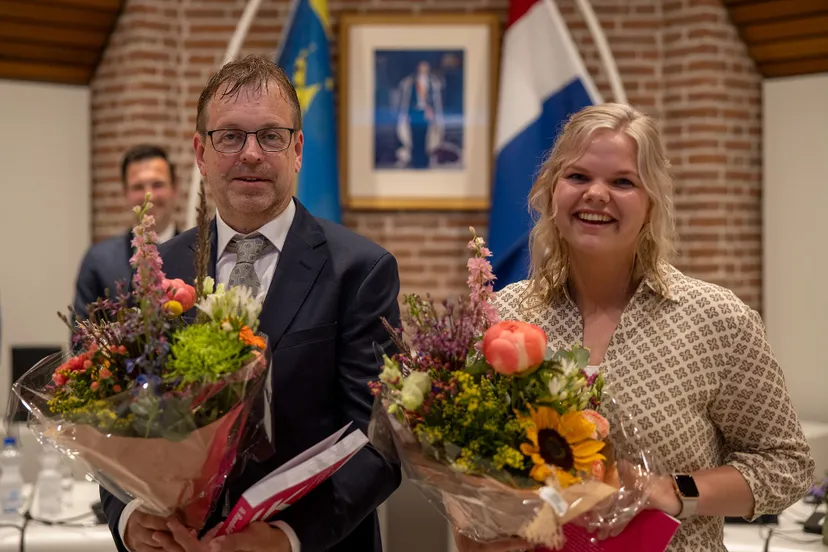nieuwe raadsleden klaas piel en suzan hokse bijker gemeente staphorst