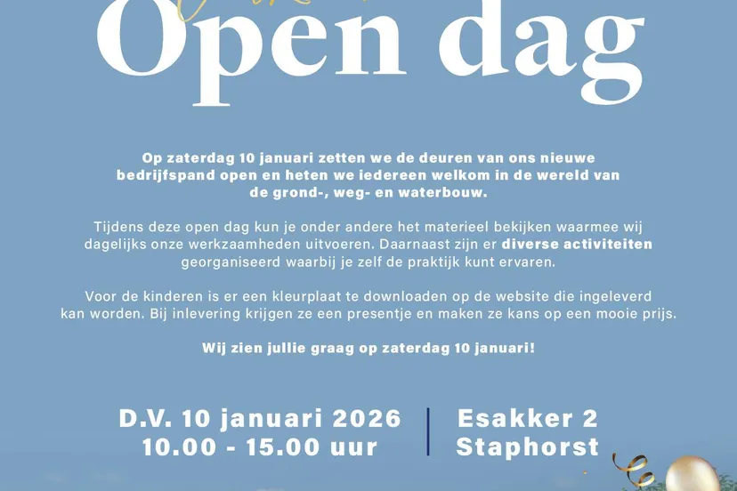 Uitnodiging open dag 10-01