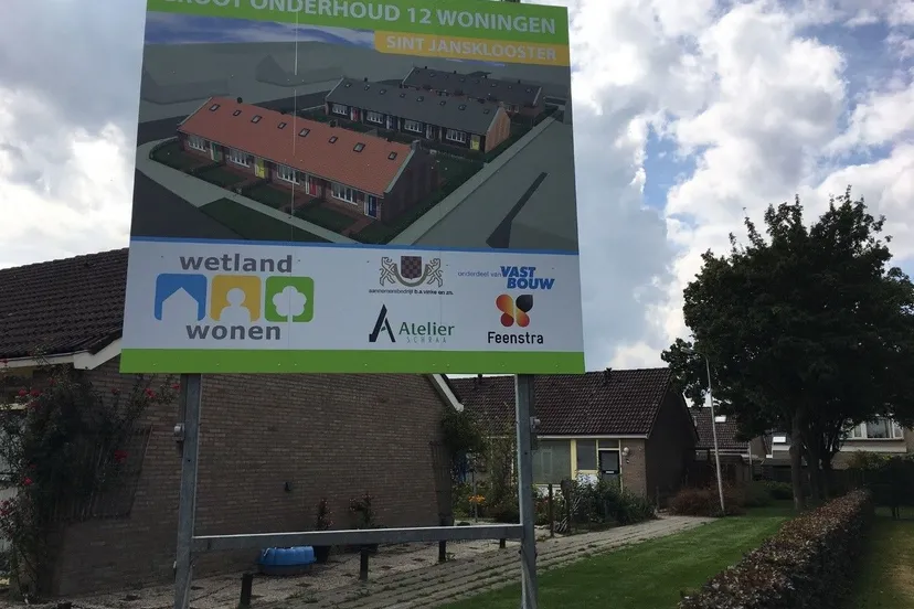 bouwbord groot onderhoud sint jansklooster