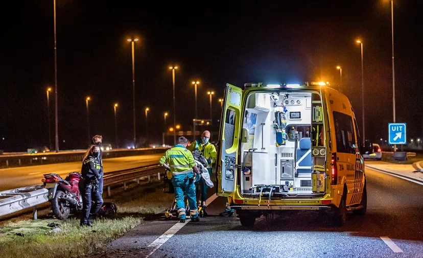 motorrijder gewond a58