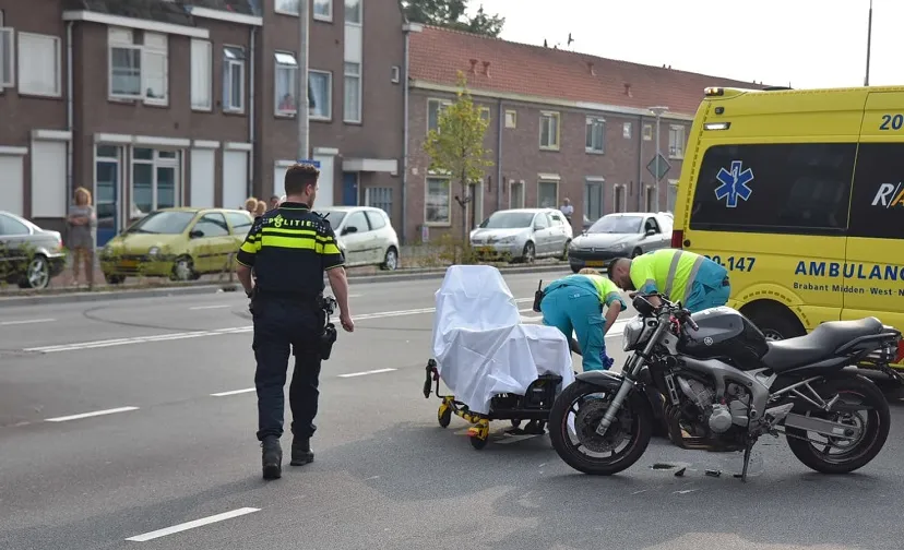 motorrijder ten val